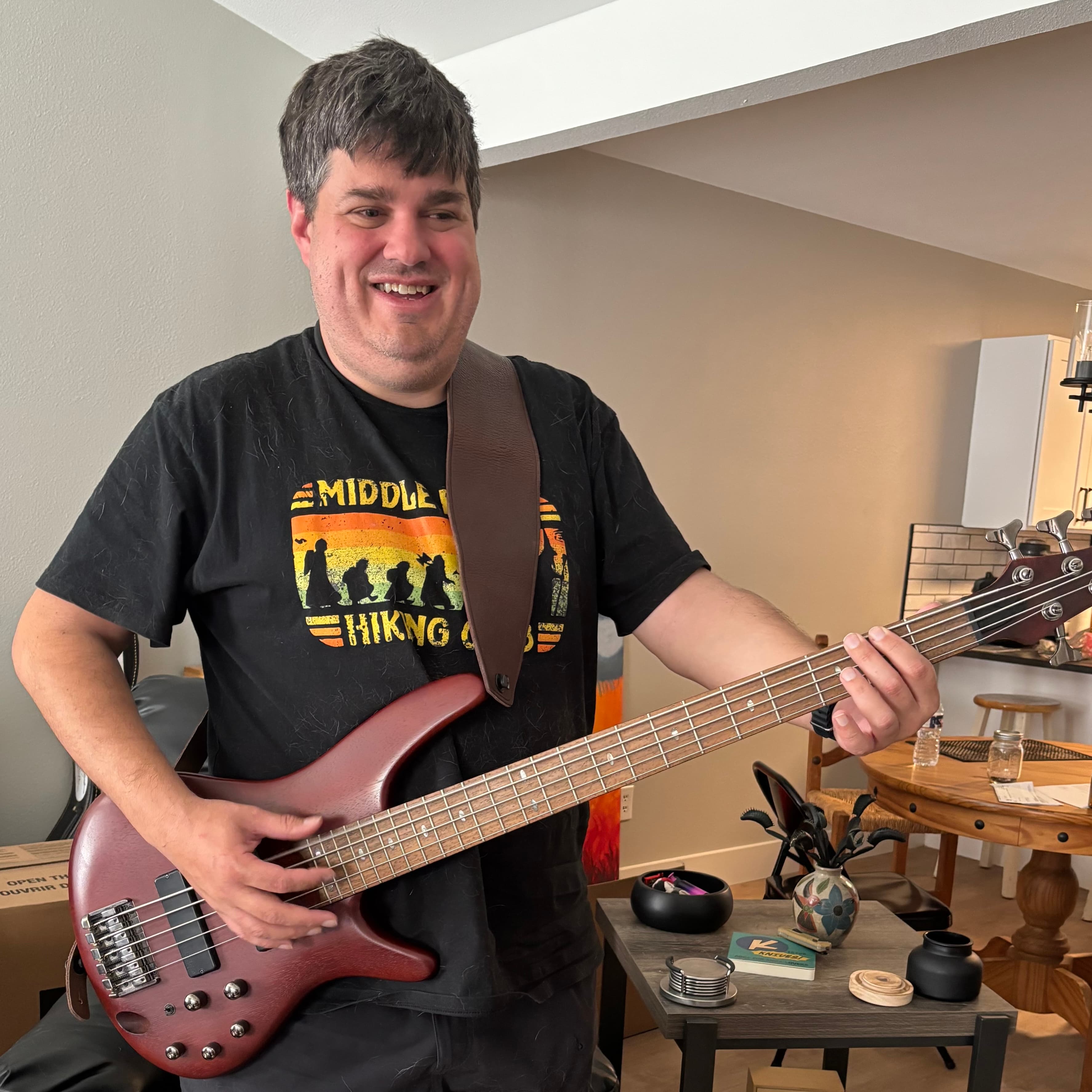 Seth playing bass